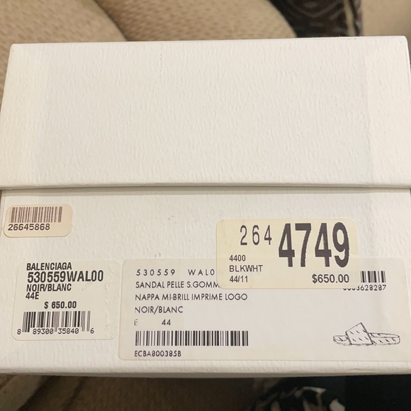 Balenciaga pool side logo slides . New !!